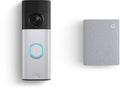 Ring video doorbell plus on battery (latest generation) - with chime - nickel silver