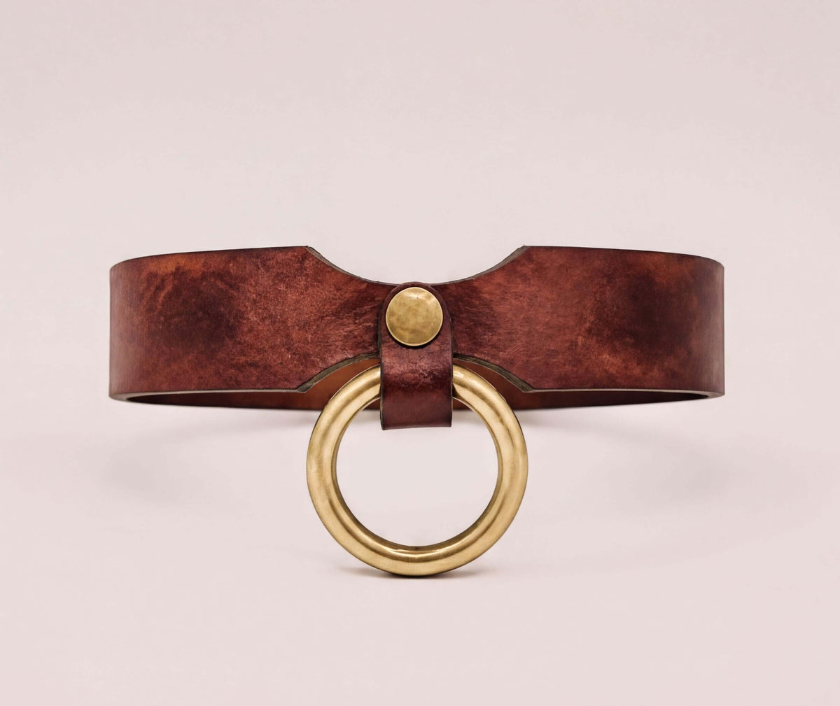 Submissive Collar Purple Leather Pet Play Collar | Submissive Jewelry