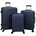 VidaXL Koffer met slot 3 st donkerblauw 50 x 31 x 78 cm abs kunststof